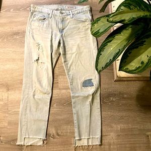 AG Adriano Goldschmied Boyfriend Light Wash Vintage Denim Jean